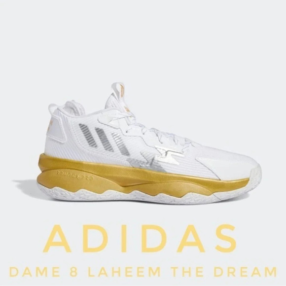 Adidas Dame 8 Laheem The Dream Basketball Shoe GY1755 Mens Size 6.5 Authentic - Picture 1 of 9